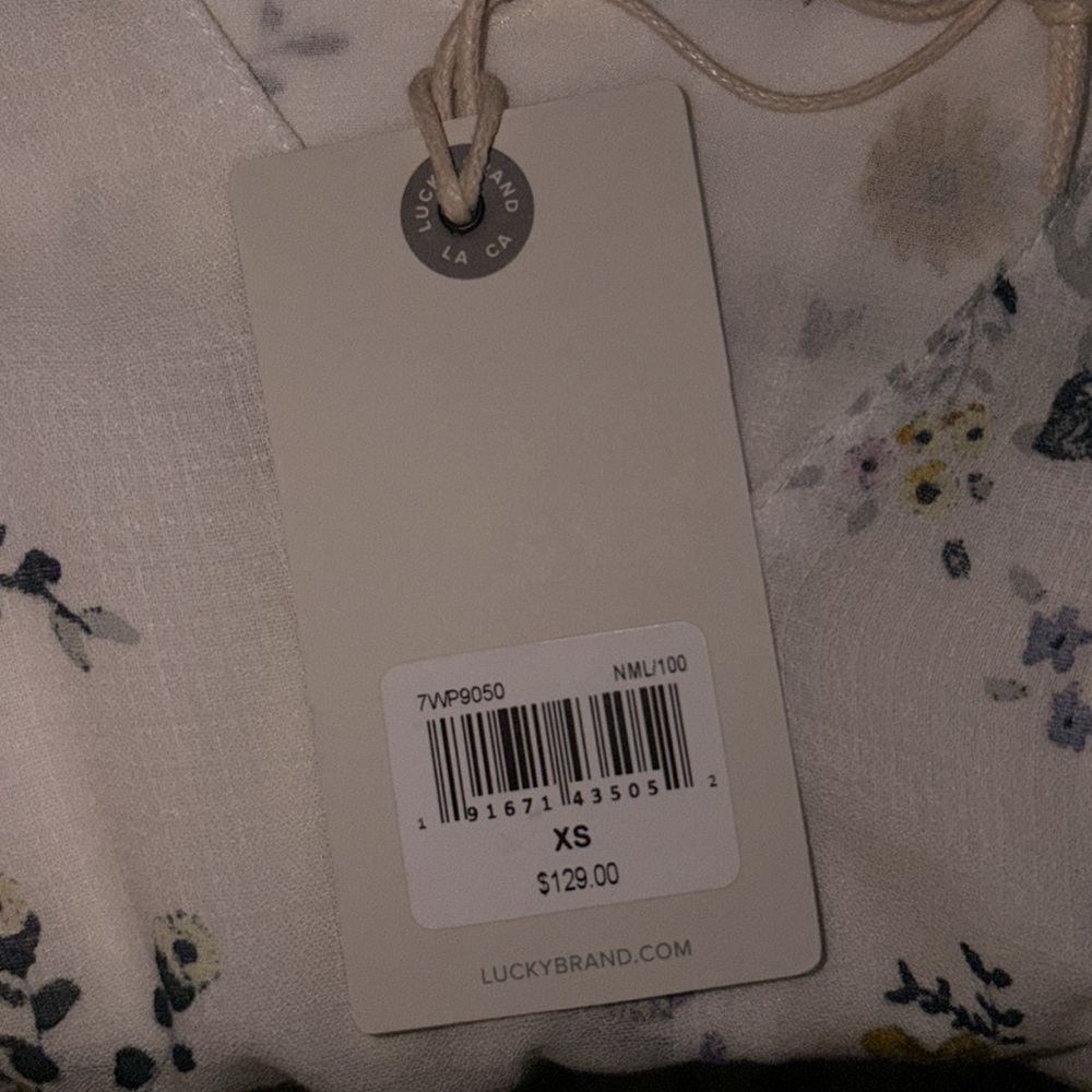 New Lucky Brand Lined Floral Bohemian Maxi Dress w/Pockets Tie Waist Size: XS - Picture 8 of 11